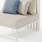 Garden Armchair with Fabric Seat and Aluminium Structure Made in Italy - Juliediv Viadurini