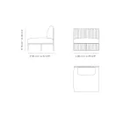 Garden Armchair with Fabric Seat and Aluminium Structure Made in Italy - Juliediv Viadurini