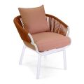 Garden Chair with Aluminium Frame and Ropes with Cushions - Tent