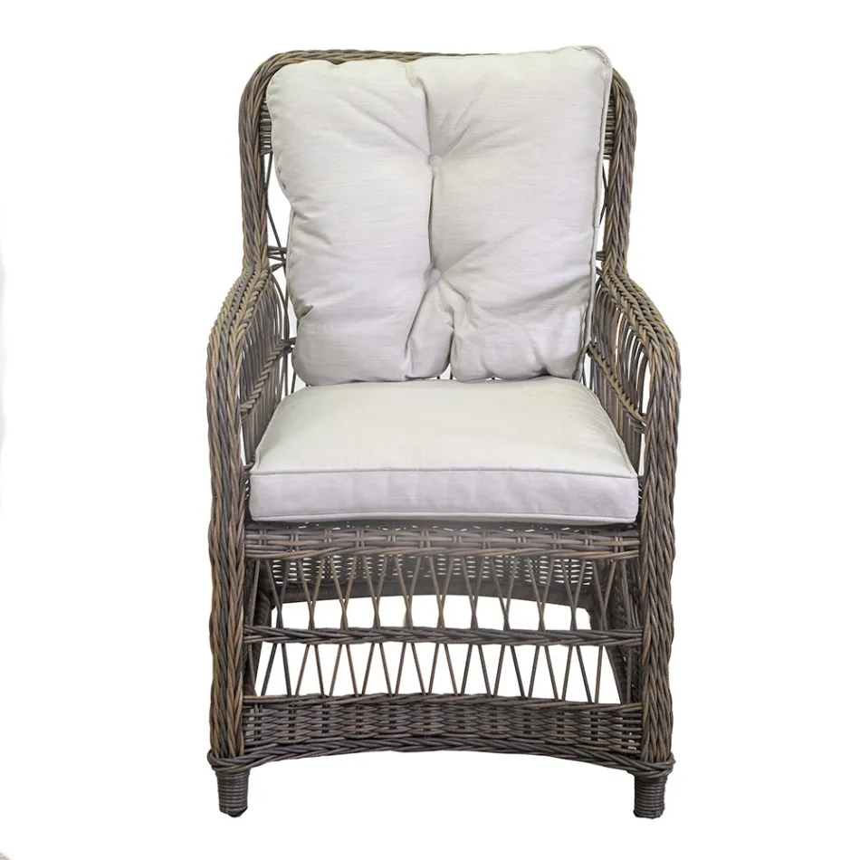 Garden Chair with Aluminium Frame Covered with Polyrattan - Puntina Viadurini