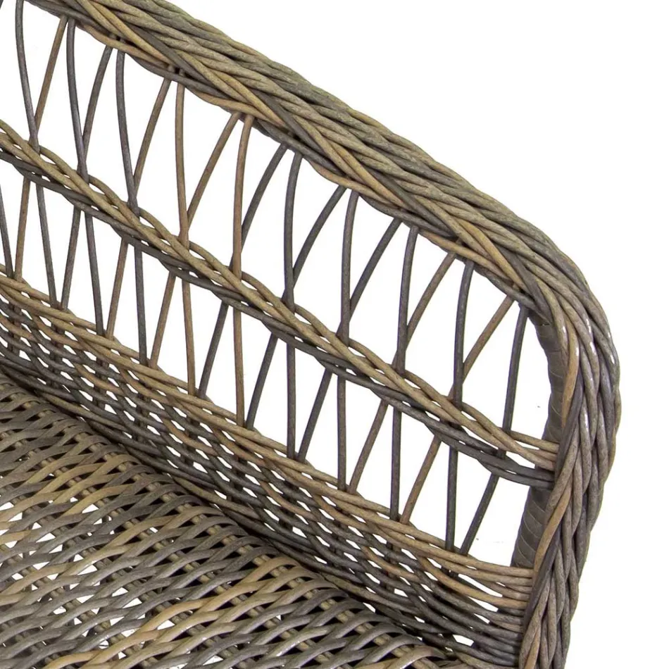 Garden Chair with Aluminium Frame Covered with Polyrattan - Puntina Viadurini
