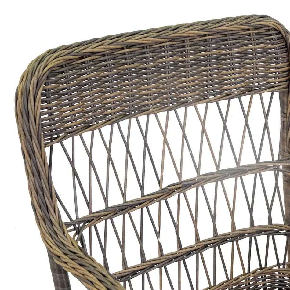 Garden Chair with Aluminium Frame Covered with Polyrattan - Puntina Viadurini