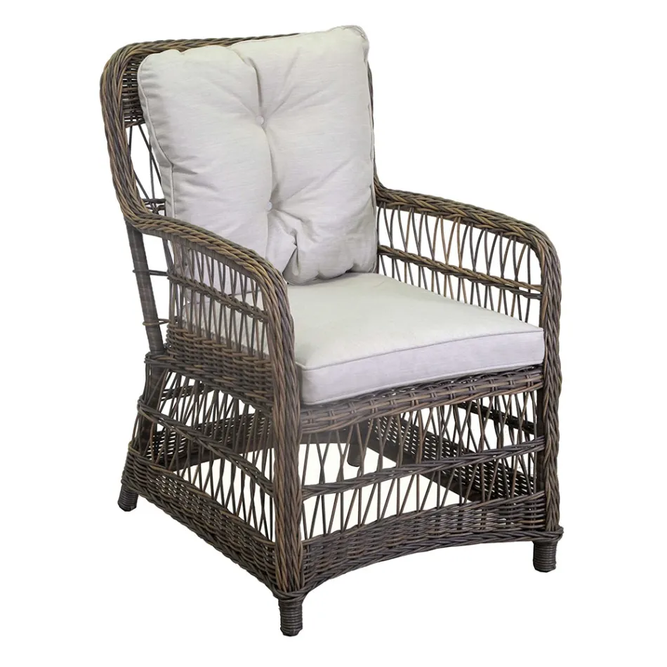 Garden Chair with Aluminium Frame Covered with Polyrattan - Puntina Viadurini