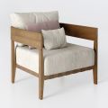Garden Chair with Teak Wood Frame Made in Italy - Briga