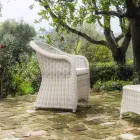 Garden Chair in Aluminium and Polyrattan Weave - Melina Viadurini