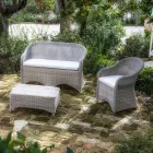 Garden Chair in Aluminium and Polyrattan Weave - Melina Viadurini