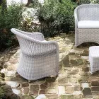 Garden Chair in Aluminium and Polyrattan Weave - Melina Viadurini