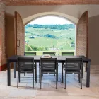 Garden Chair in Aluminium and Textilene with Different Finishes - Notebook Viadurini