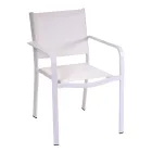 Garden Chair in Aluminium and Textilene with Different Finishes - Notebook Viadurini