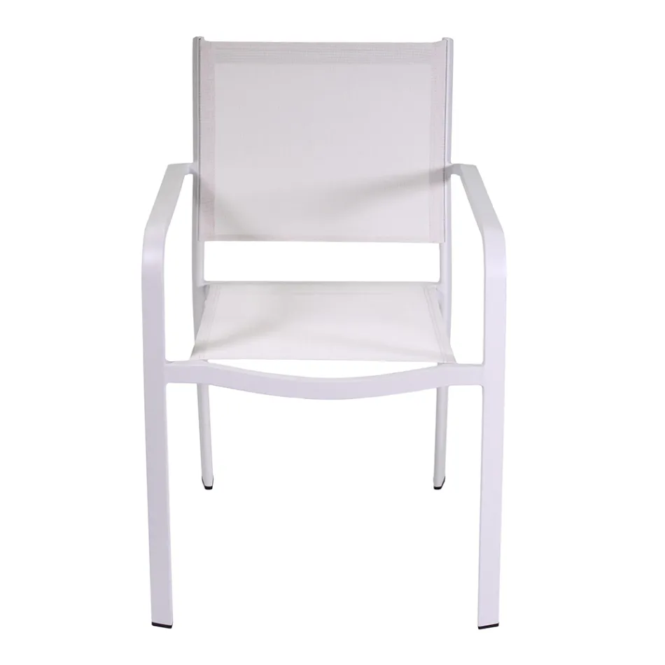Garden Chair in Aluminium and Textilene with Different Finishes - Notebook Viadurini