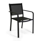 Garden Chair in Aluminium and Textilene with Different Finishes - Notebook Viadurini