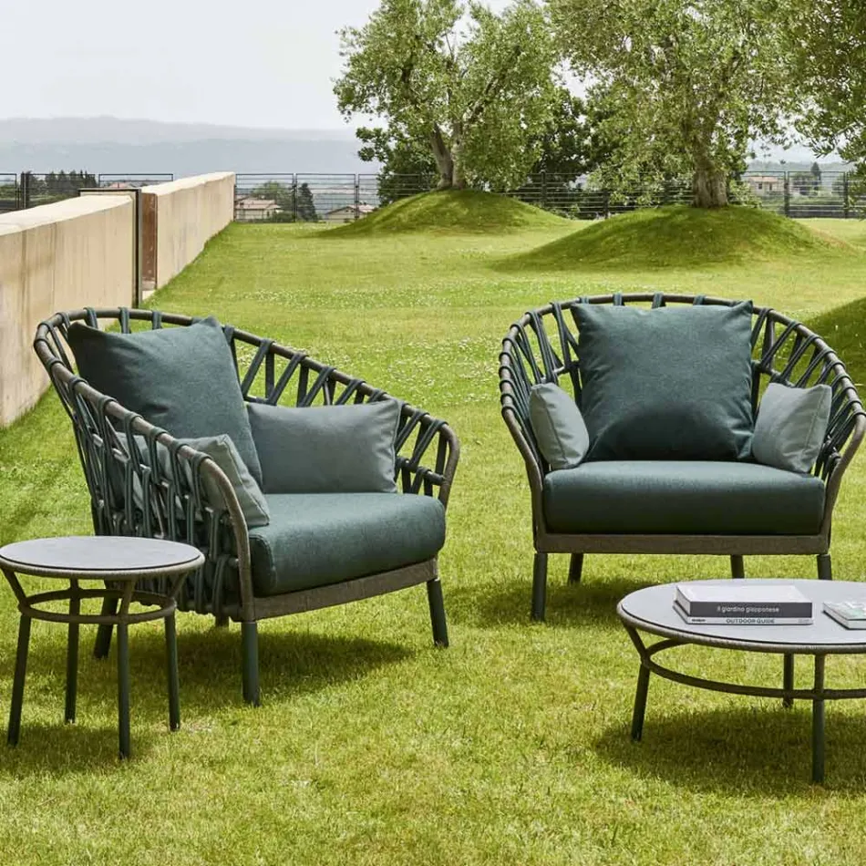 Aluminium Garden Armchair Made in Italy - Emmacross by Varaschin Viadurini