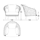 Aluminium Garden Armchair Made in Italy - Emmacross by Varaschin Viadurini