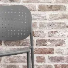 Garden Armchair in Painted Metal Made in Italy 2 Pieces - Synergy Viadurini