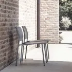 Garden Armchair in Painted Metal Made in Italy 2 Pieces - Synergy Viadurini