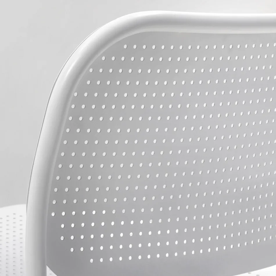 Garden Armchair in Painted Metal Made in Italy 2 Pieces - Synergy Viadurini