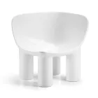 Garden Armchair in Polyethylene and Fabric Made in Italy - Freccia Viadurini