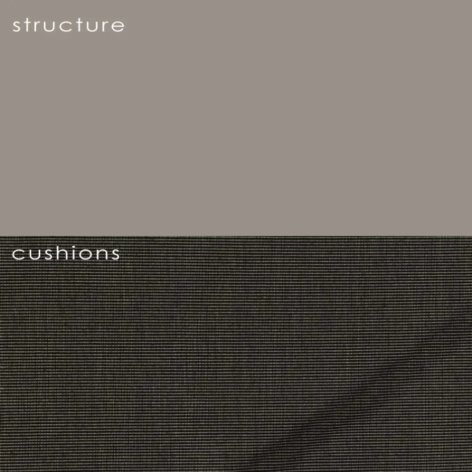 Garden Armchair in Polyethylene and Fabric Made in Italy - Freccia Viadurini