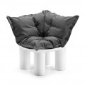 Garden Armchair in Polyethylene and Fabric Made in Italy - Freccia