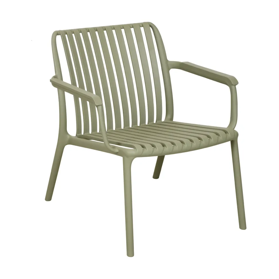 Polypropylene Garden Chair with Added Fiberglass - Mavren Viadurini