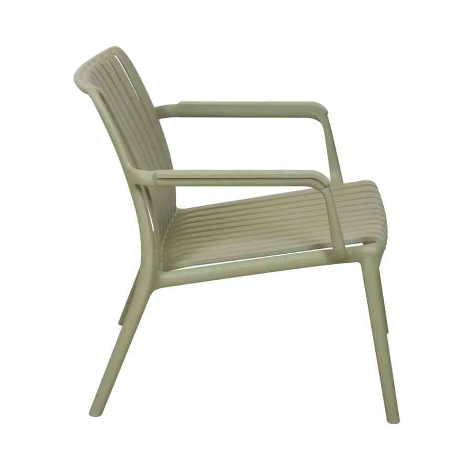 Polypropylene Garden Chair with Added Fiberglass - Mavren Viadurini