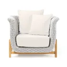 Teak and Rope Weave Garden Chair - Arjuna Viadurini