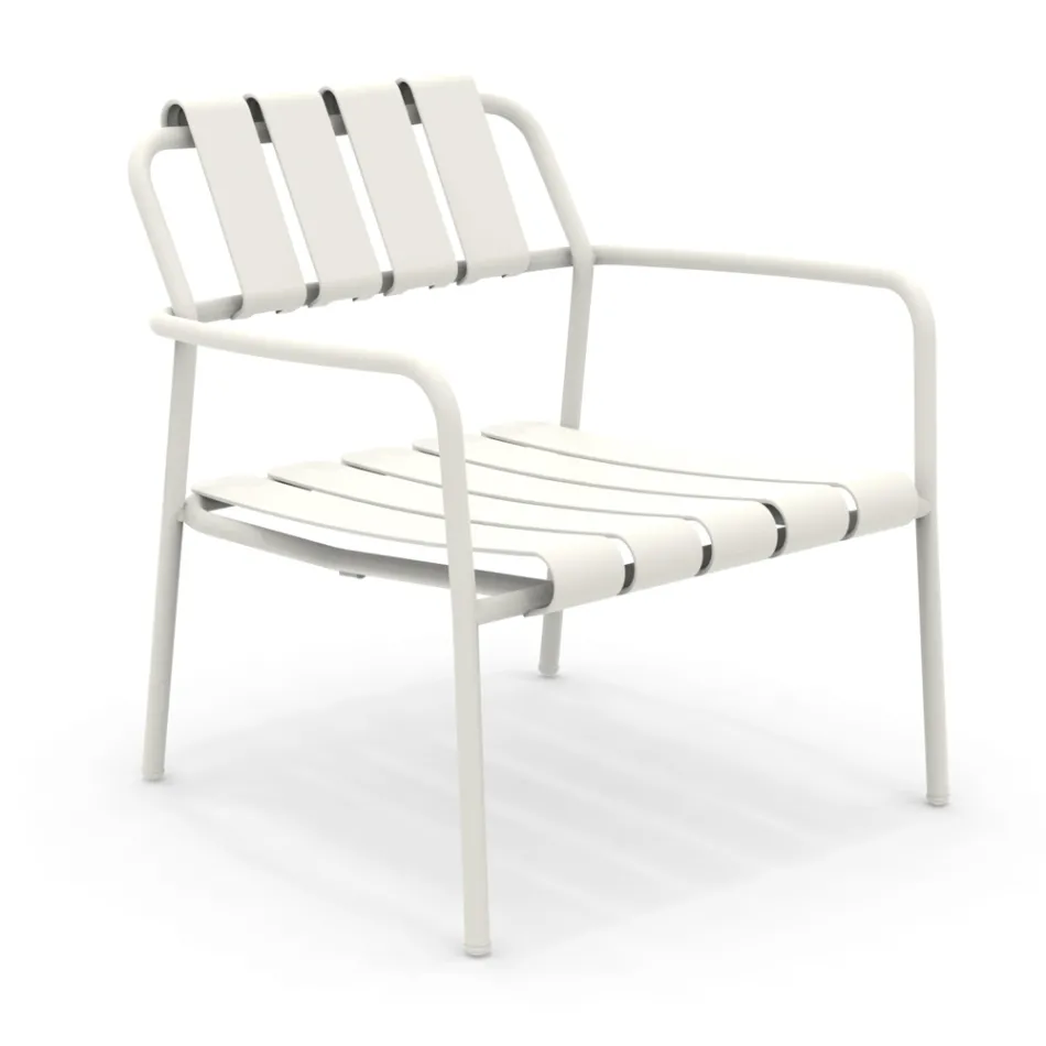 Garden Armchair Made Entirely of Aluminium - Resplendent Viadurini