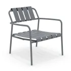 Garden Armchair Made Entirely of Aluminium - Resplendent Viadurini