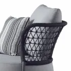 Garden Armchair Upholstered in Water-repellent Rubber with Mesh Backrest - Orosei Viadurini