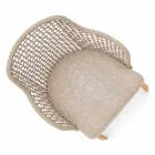 Modern Varaschin Emma garden armchair in solid iroko wood Viadurini