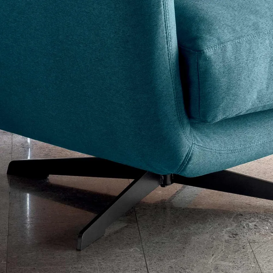 Lounge Armchair with Choice of Swivel or Fixed Base Made in Italy - Ironic Viadurini