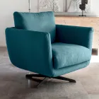Lounge Armchair with Choice of Swivel or Fixed Base Made in Italy - Ironic Viadurini