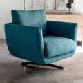 Lounge Armchair with Choice of Swivel or Fixed Base Made in Italy - Ironic
