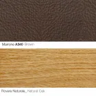 Lounge Armchair with Footrest in Leather and Wood Made in Italy - Butterfly Viadurini