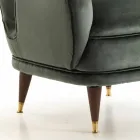 Classic design upholstered lounge chair, L78xP75cm, Benny Viadurini