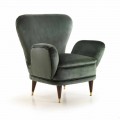 Classic design upholstered lounge armchair Benny, 78x75cm