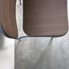 Lounge Armchair in Wood and Metal Made in Italy 2 Pieces - Saffia Viadurini