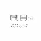 Lounge Armchair in Quilted Effect Leather Made in Italy - Vesuvius Viadurini