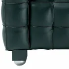 Lounge Armchair in Quilted Effect Leather Made in Italy - Vesuvius Viadurini