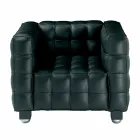 Lounge Armchair in Quilted Effect Leather Made in Italy - Vesuvius Viadurini
