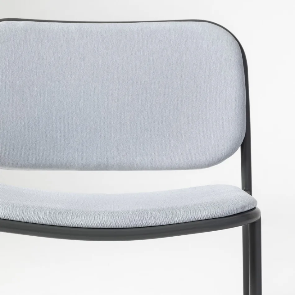 Lounge Armchair in Fabric and Metal Made in Italy 2 Pieces - Sangria Viadurini