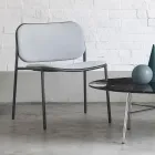 Lounge Armchair in Fabric and Metal Made in Italy 2 Pieces - Sangria Viadurini