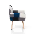 Patchwork Fabric Lounge Armchair - Bromo Viadurini