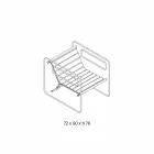 Lounge Armchair in Glass and Seat in White Leather Modern Design - Tecna Viadurini