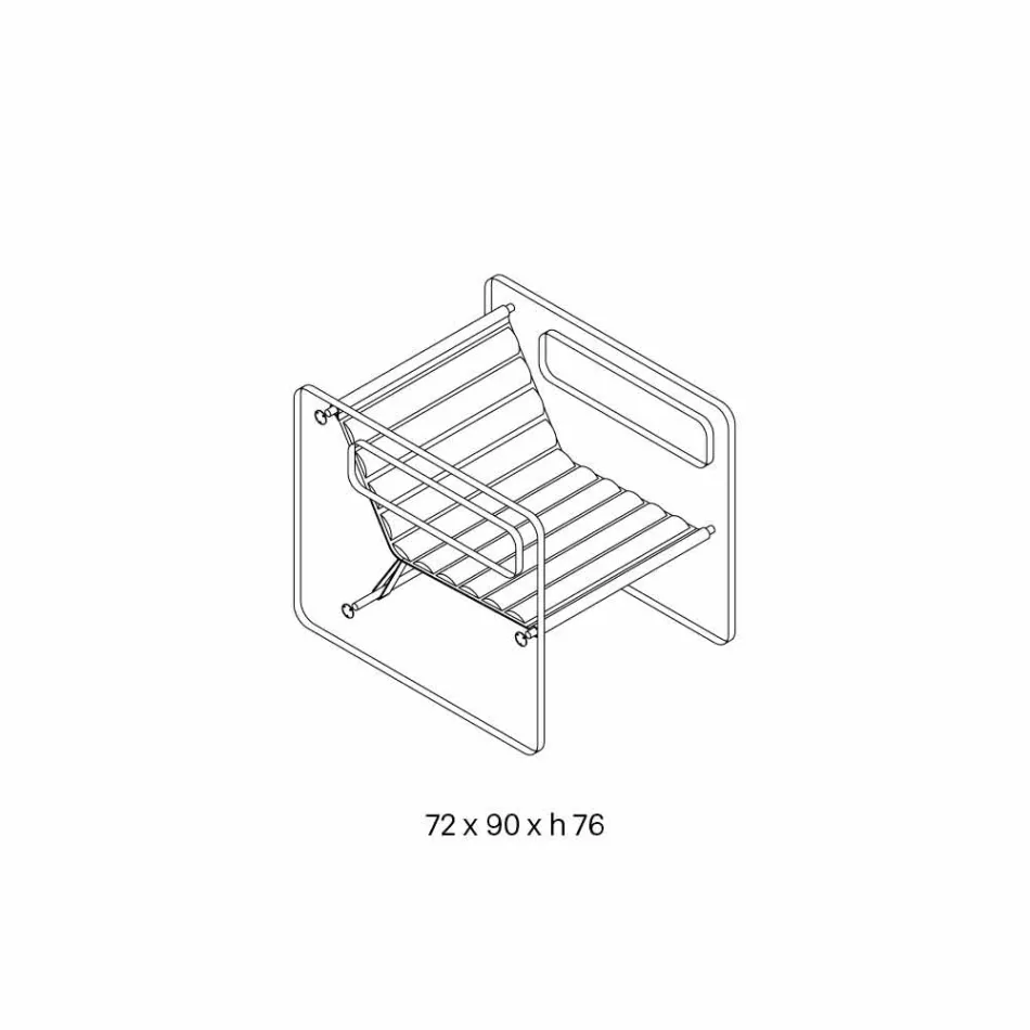 Lounge Armchair in Glass and Seat in White Leather Modern Design - Tecna Viadurini