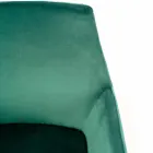 Modern Lounge Chair in Petrol Green Velvet and Black Metal - Toned Viadurini