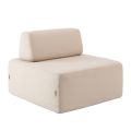 Square Lounge Armchair Upholstered in Fabric Made in Italy - Lilium
