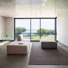 Square Lounge Armchair Upholstered in Fabric Made in Italy - Lilium Viadurini