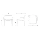 Lounge Armchair Covered in Fabric Made in Italy 2 Pieces - Sangria Viadurini