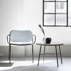 Lounge Armchair Covered in Fabric Made in Italy 2 Pieces - Sangria Viadurini